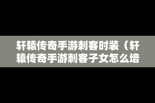 轩辕传奇手游刺客时装（轩辕传奇手游刺客子女怎么培养）