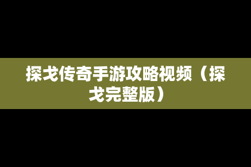 探戈传奇手游攻略视频（探戈完整版）